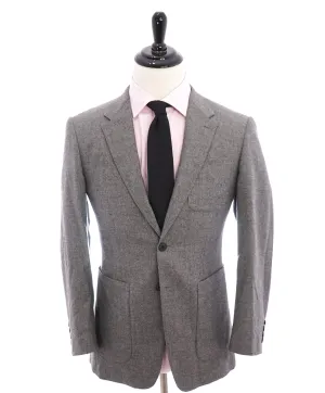 BURBERRY LONDON - "Millbank" Gray Flannel Wool Patch Pocket Blazer - 38R