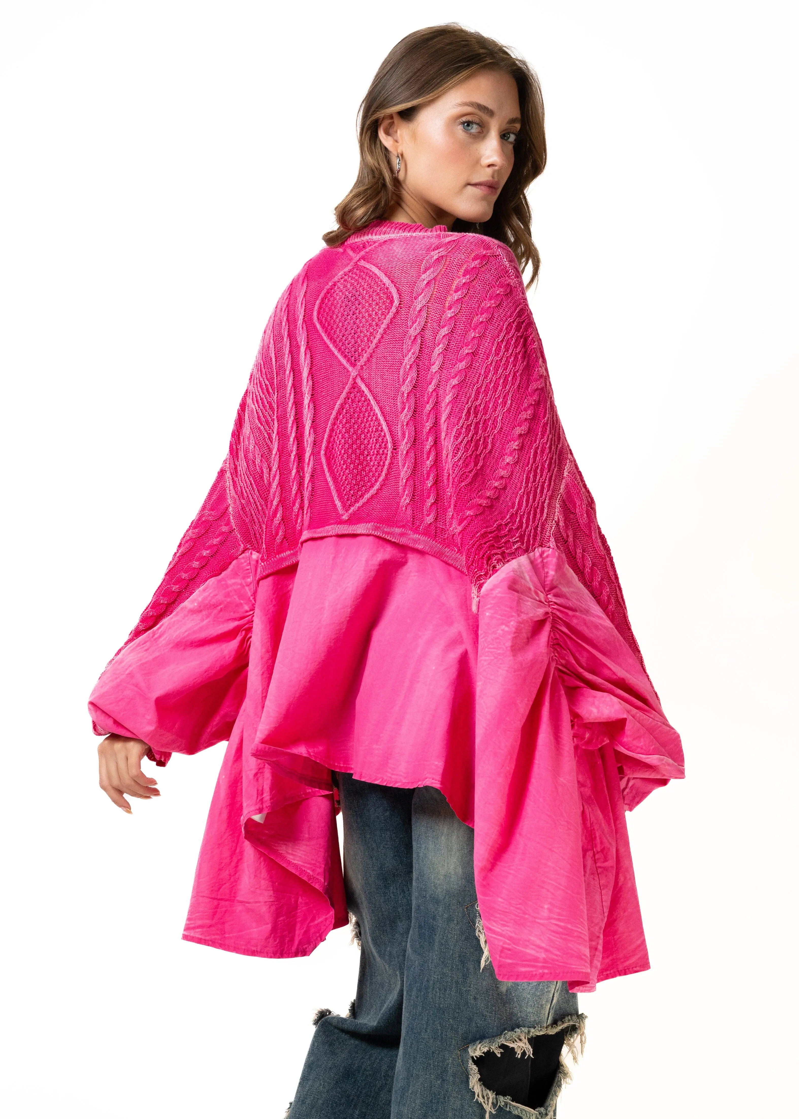 Cable Knit Batwing Sweater