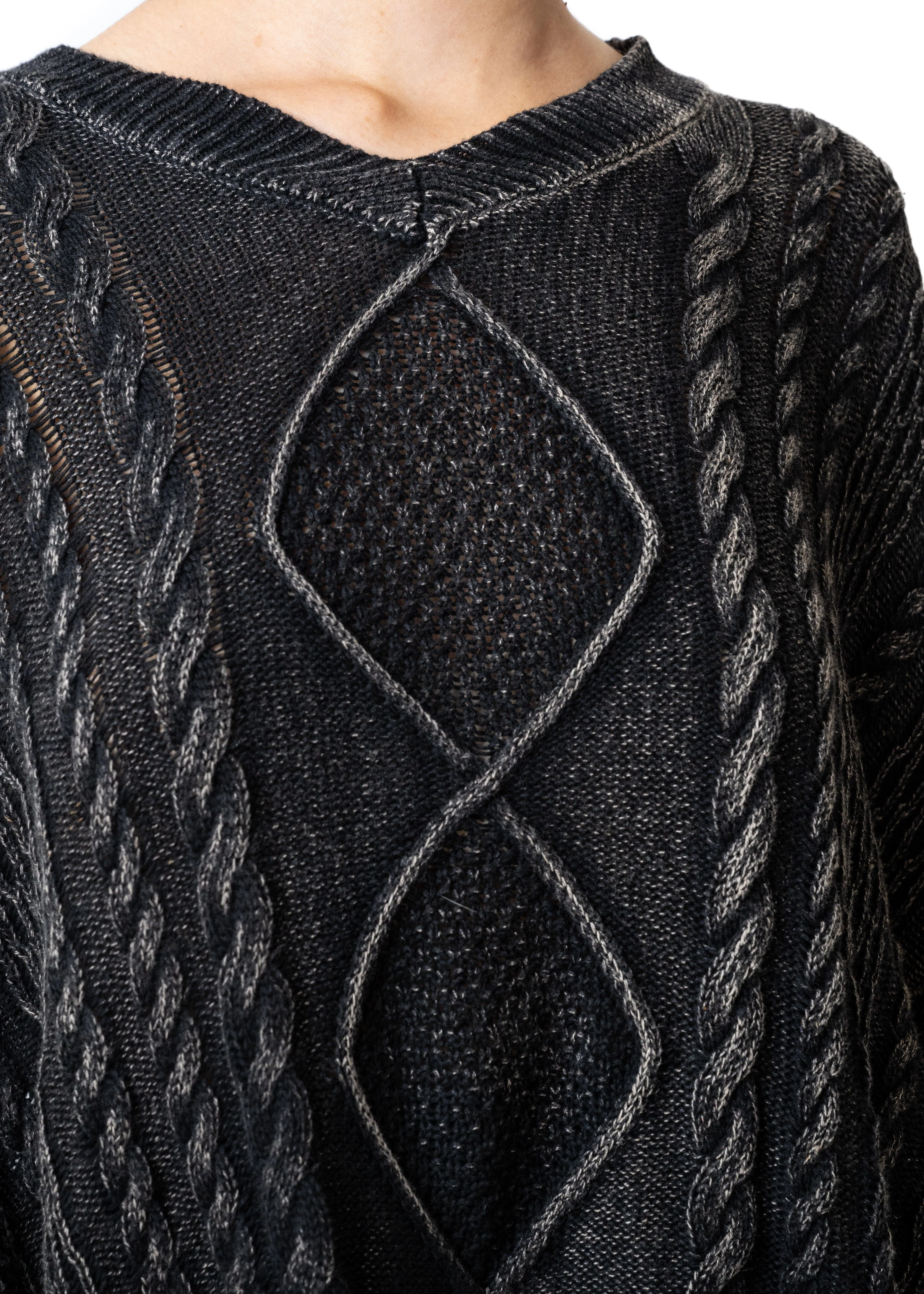 Cable Knit Batwing Sweater