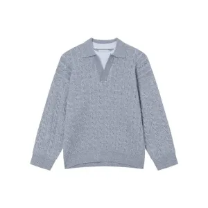 Cable Knit Collared Sweater