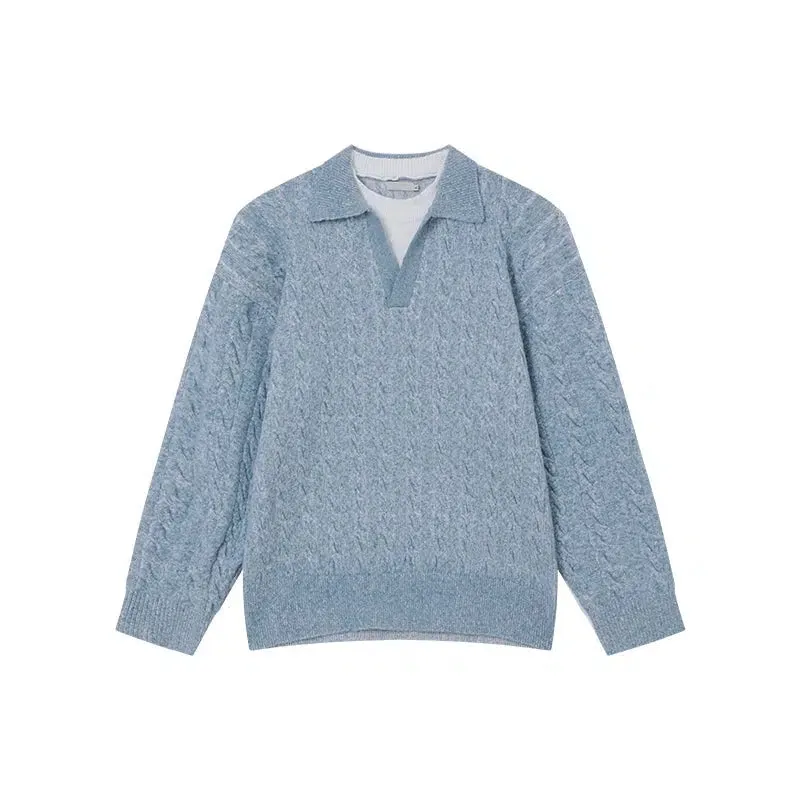 Cable Knit Collared Sweater