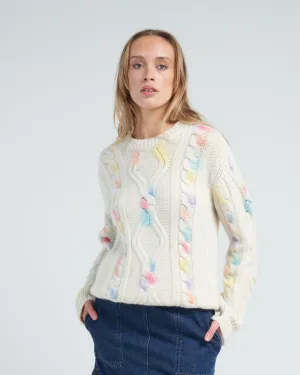 cable knit crew