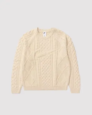 CABLE KNIT SWEATER "RATTAN"