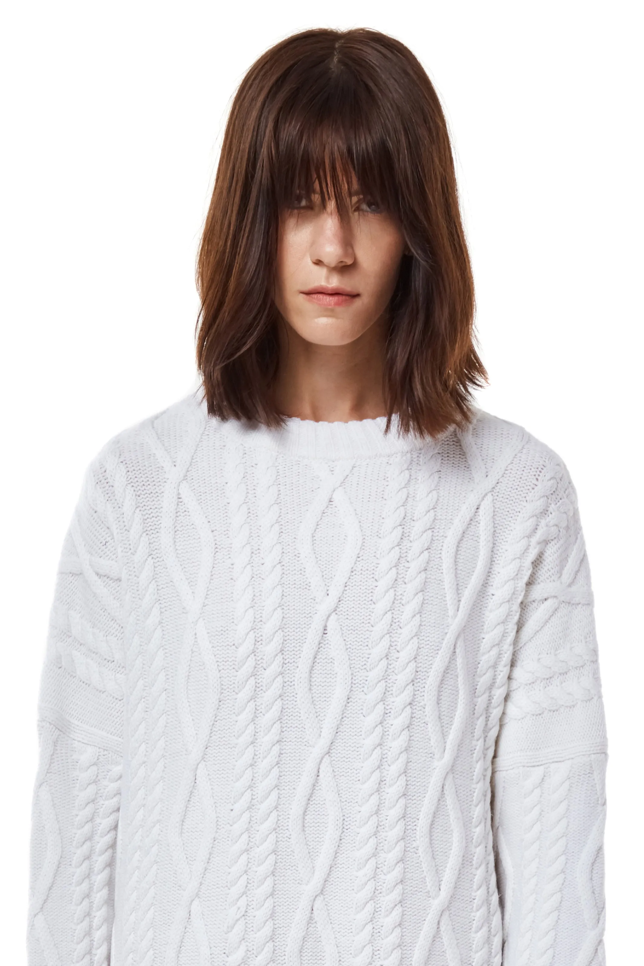 Cable-knit sweater