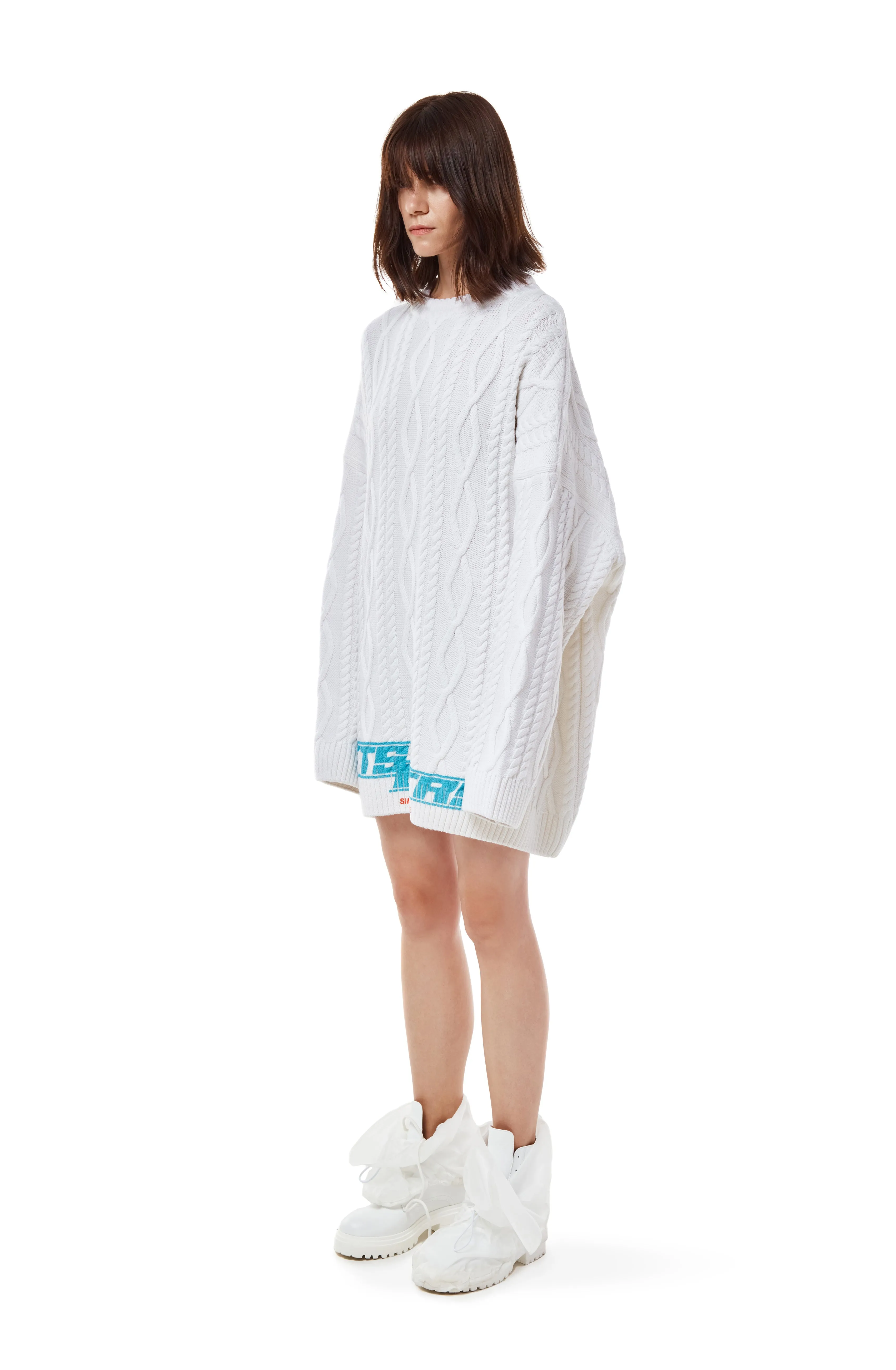 Cable-knit sweater