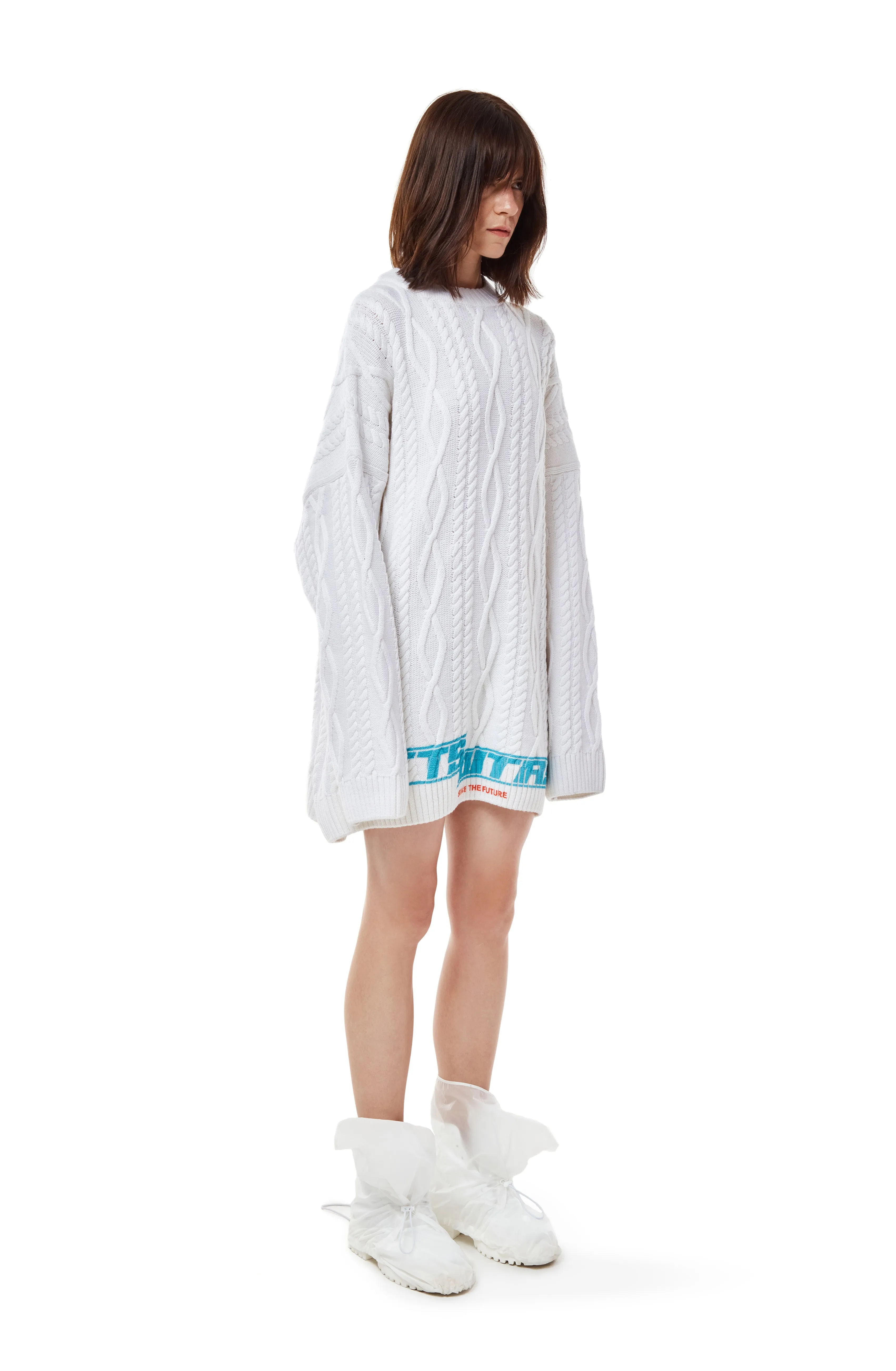 Cable-knit sweater