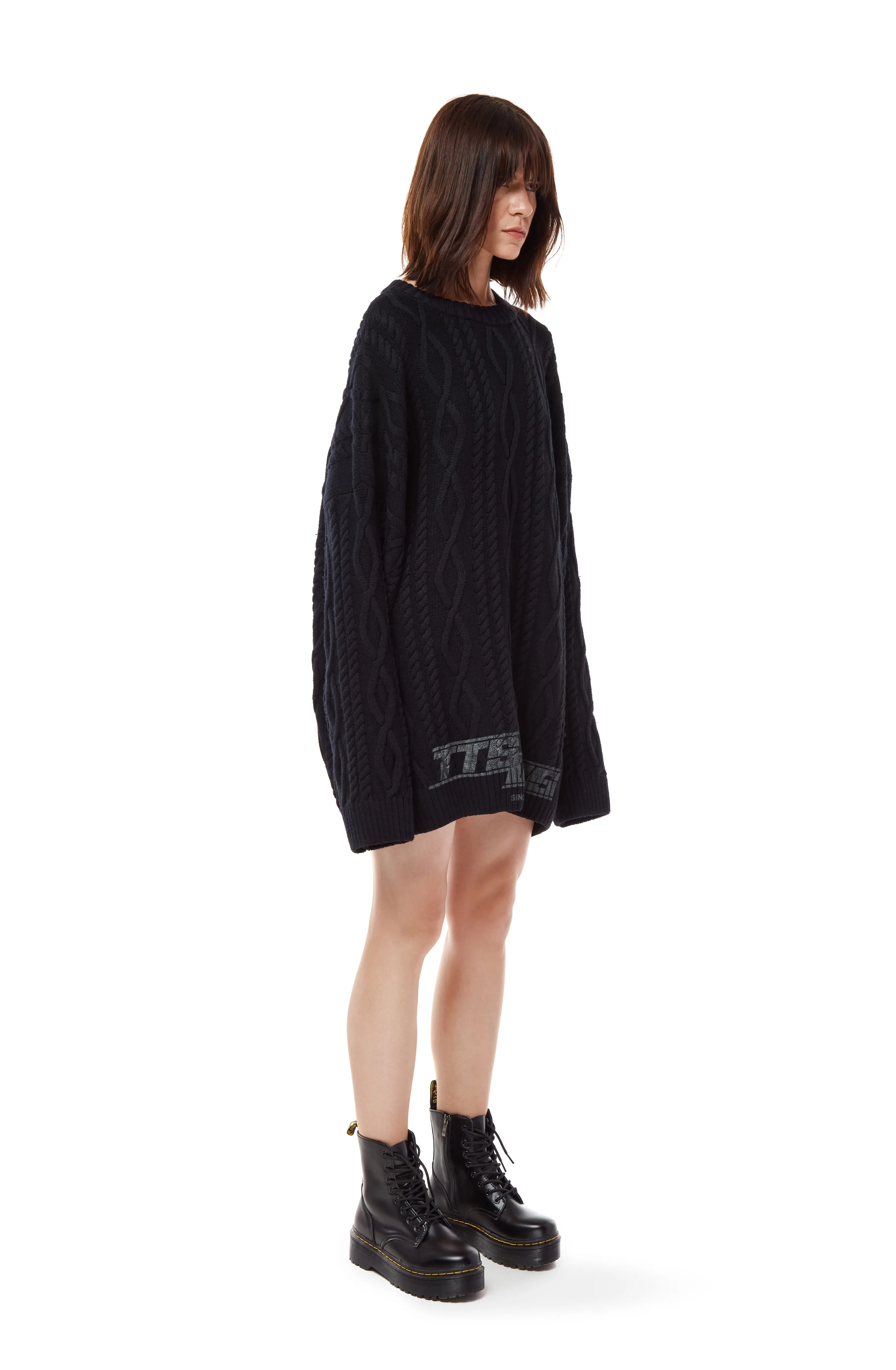 Cable-knit sweater
