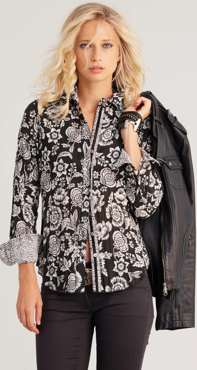 CANTERBURY BLACK BUTTON DOWN SHIRT