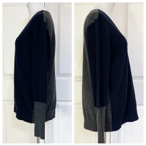 Cashmere! J Brand cashmere v-neck color block sweater