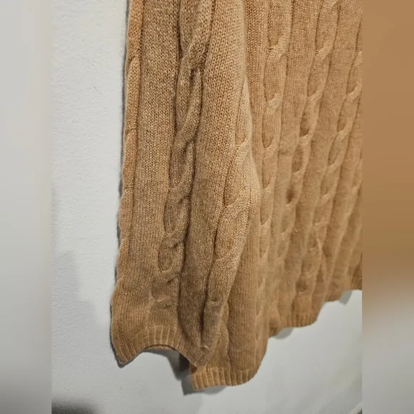 CASHMERE ONLY MINE WOMEN'S PULLOVER CABLE KNIT SWEATER SIZE M