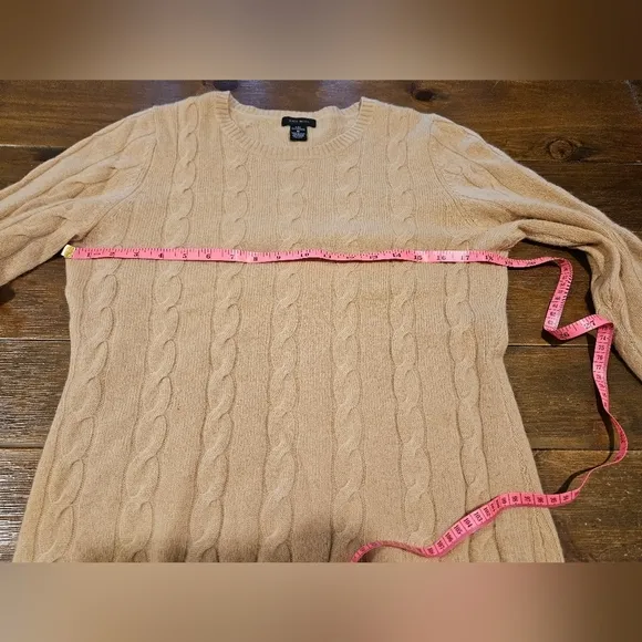 CASHMERE ONLY MINE WOMEN'S PULLOVER CABLE KNIT SWEATER SIZE M