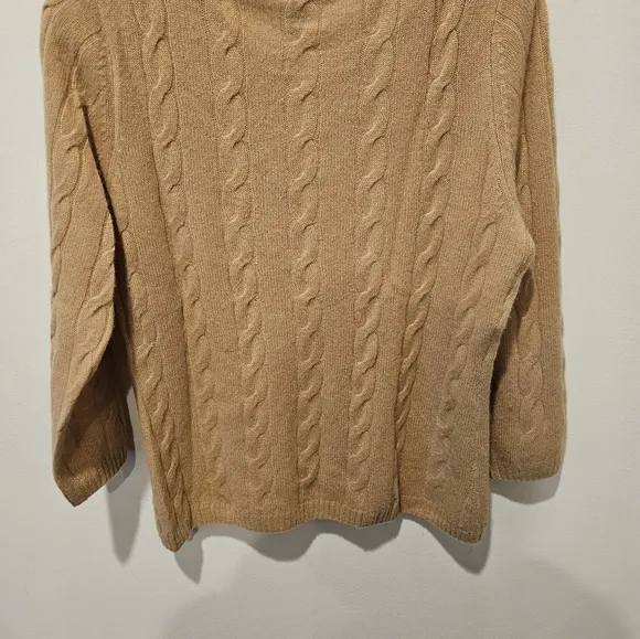 CASHMERE ONLY MINE WOMEN'S PULLOVER CABLE KNIT SWEATER SIZE M