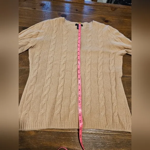 CASHMERE ONLY MINE WOMEN'S PULLOVER CABLE KNIT SWEATER SIZE M