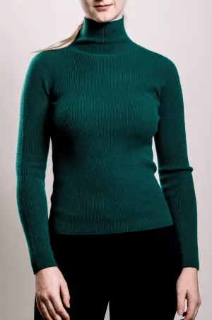 Cashmere Turtle Neck Sweater - Jade