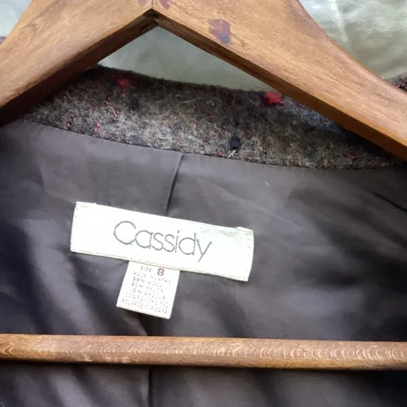 Cassidy brown vintage academia blazer with wool/angola blend, size 8