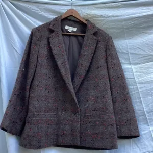 Cassidy brown vintage academia blazer with wool/angola blend, size 8