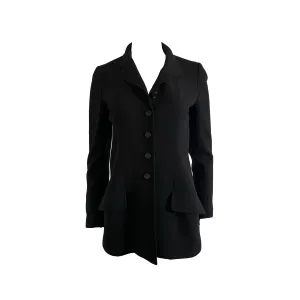 Chanel Black Logo Button Coco Blazer
