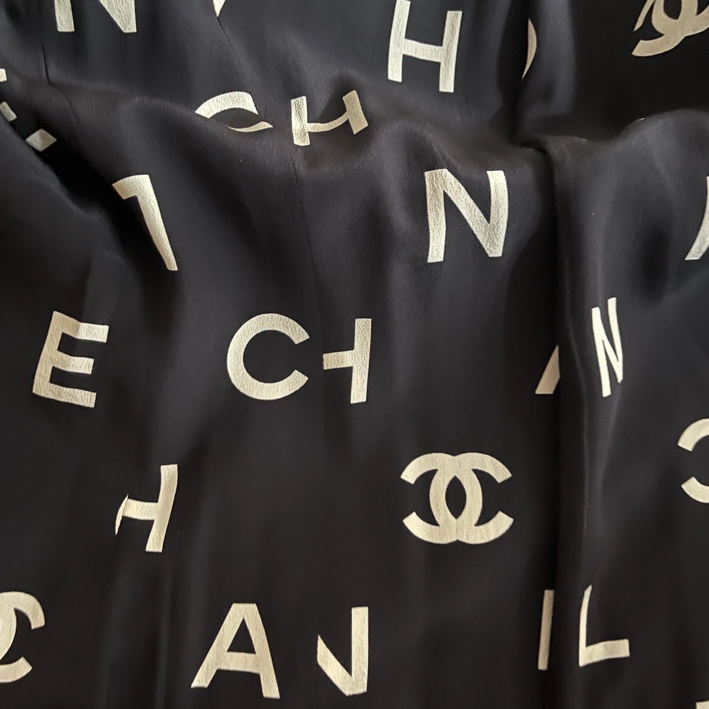 Chanel Black Logo Button Coco Blazer