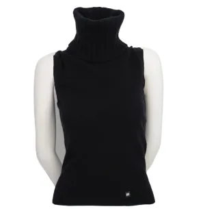 Chanel Cashmere Knit Sleeveless Turtleneck Sweater Size S