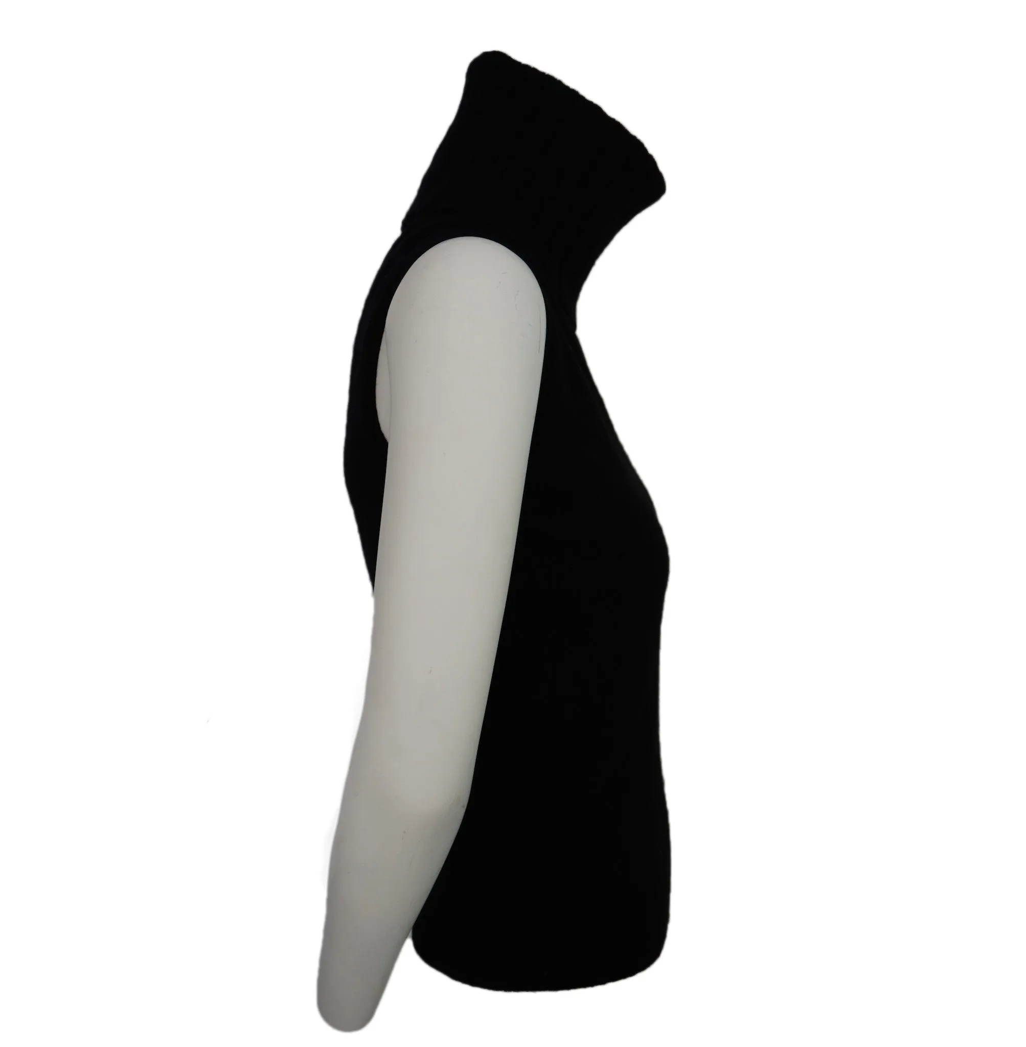 Chanel Cashmere Knit Sleeveless Turtleneck Sweater Size S
