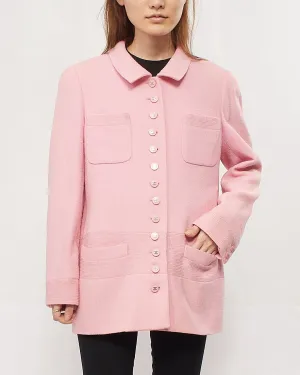 Chanel Pink Tweed Blazer - 42