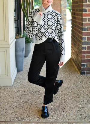 Charlenne Logo Pattern Turtleneck