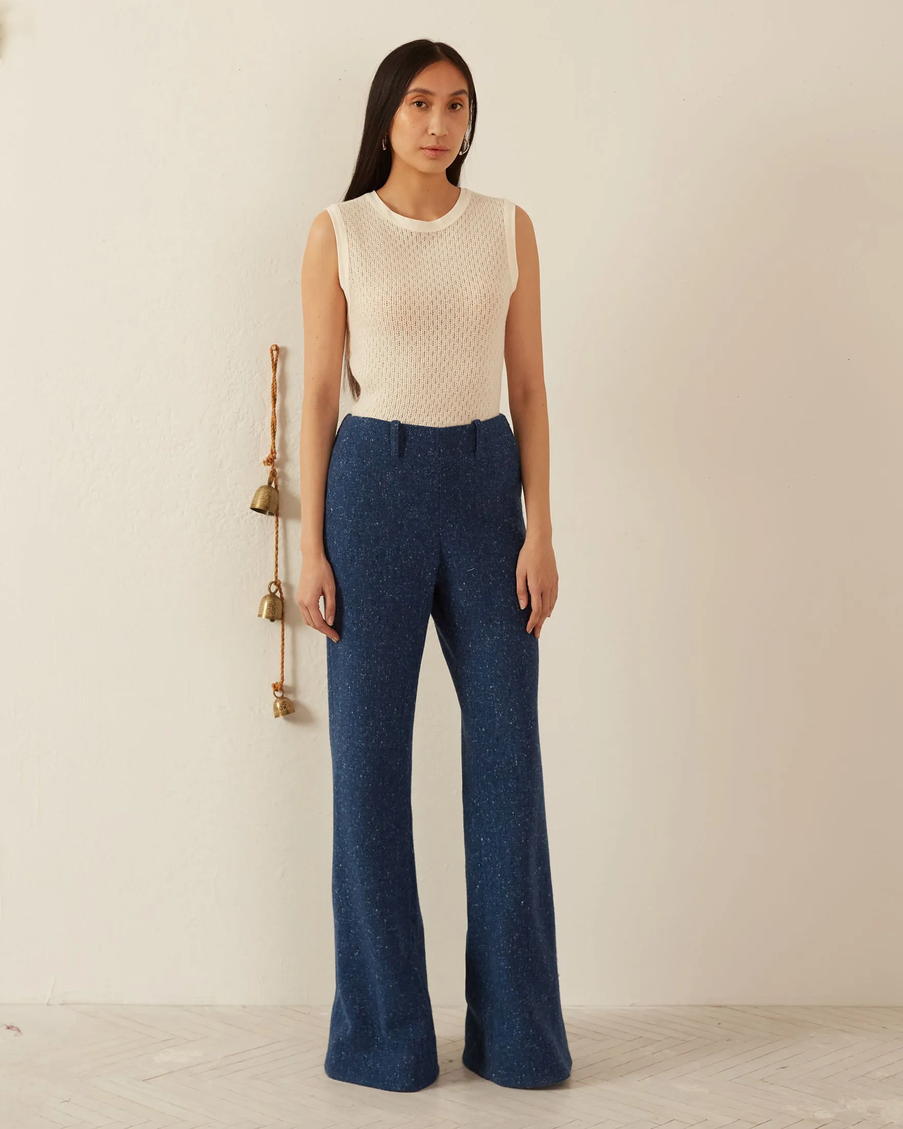 Charlie Blueberry Tweed Pant