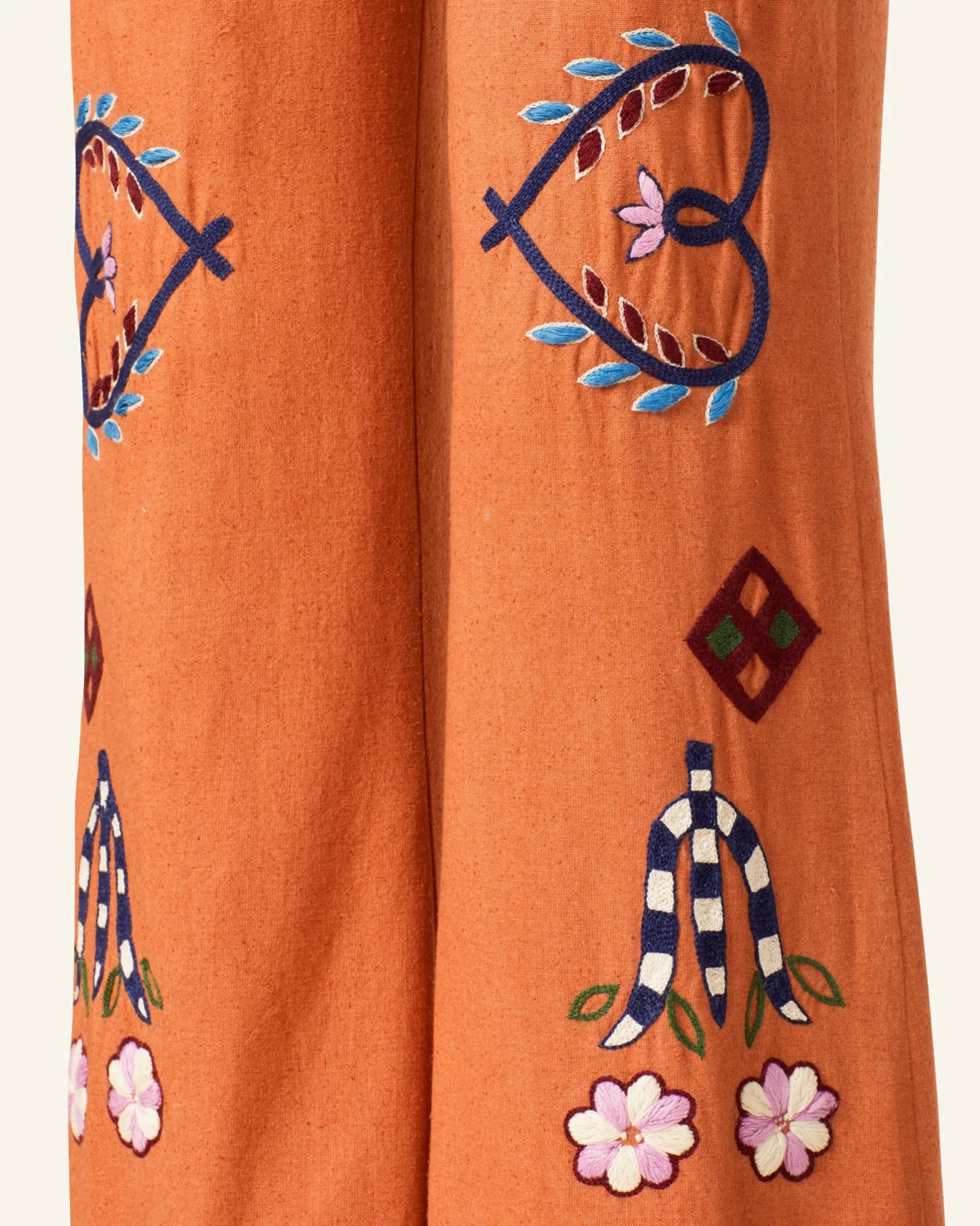 Charlie Sienna Poppy Embroidered Pant