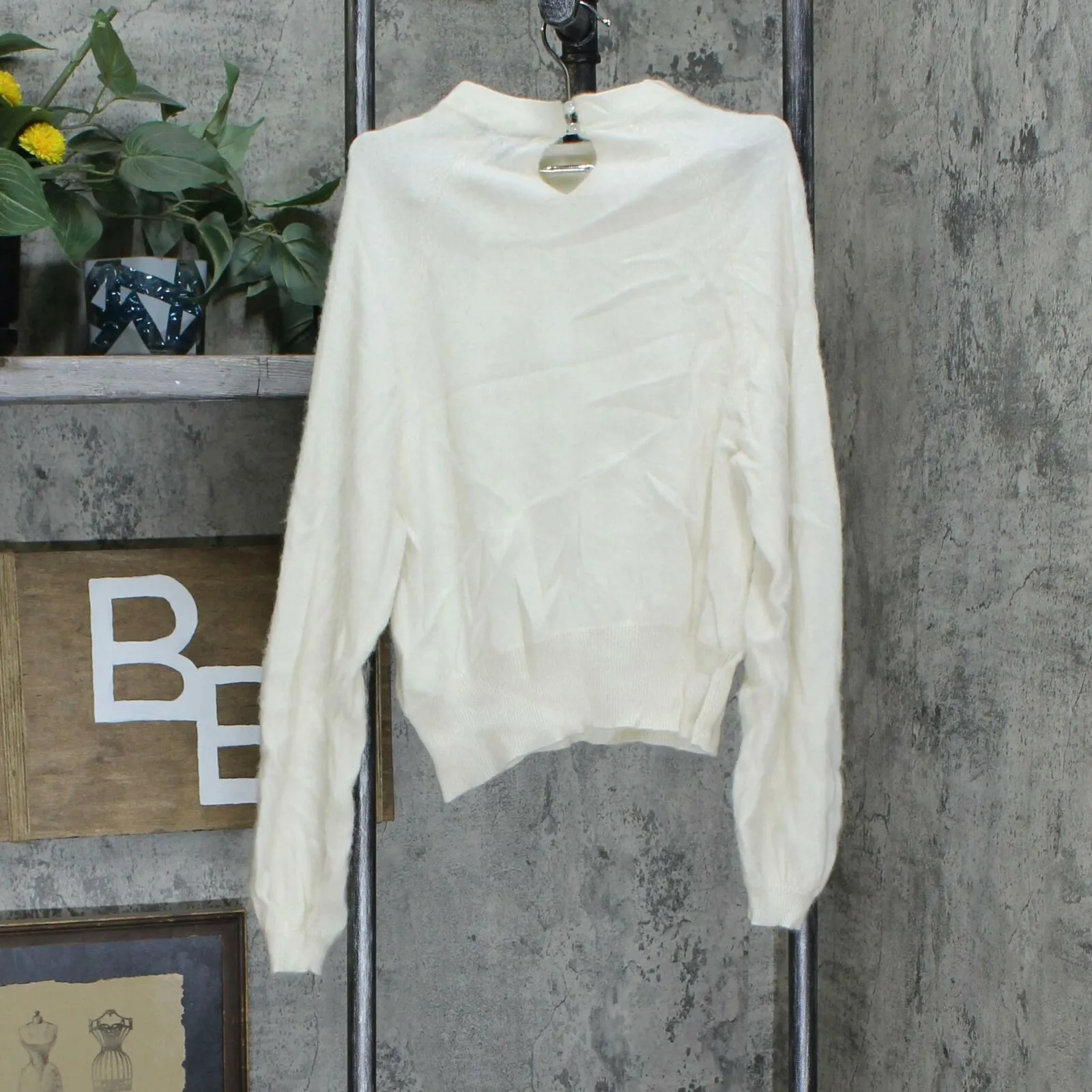 Charter Club Women's Cashmere Brushed Balloon Sleeve Sweater