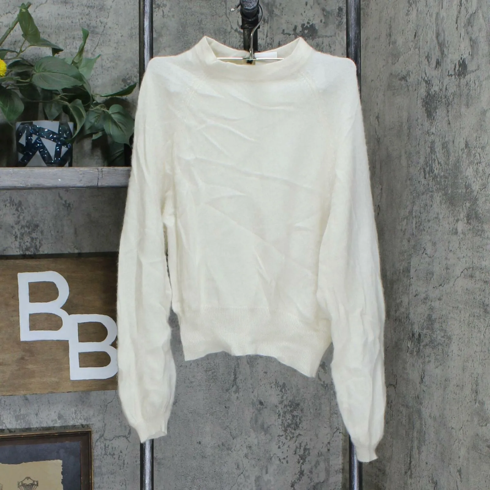 Charter Club Women's Cashmere Brushed Balloon Sleeve Sweater