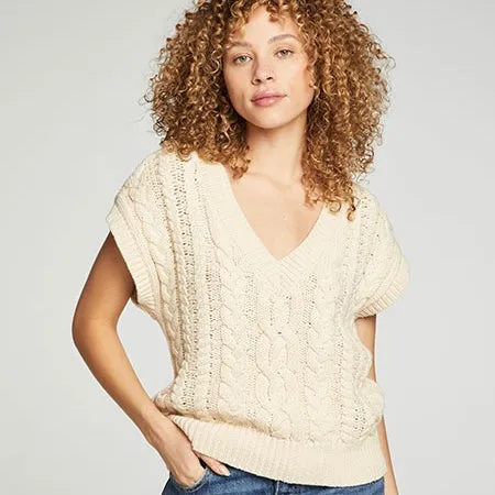 CHASER Cable Knit Sweater Vest