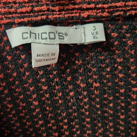 Chico's Paprika Tweed Blazer Cardigan Sweater NWT Size: 3 = XL