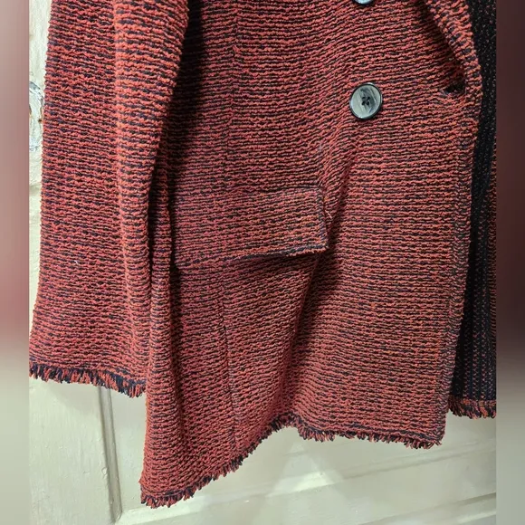 Chico's Paprika Tweed Blazer Cardigan Sweater NWT Size: 3 = XL