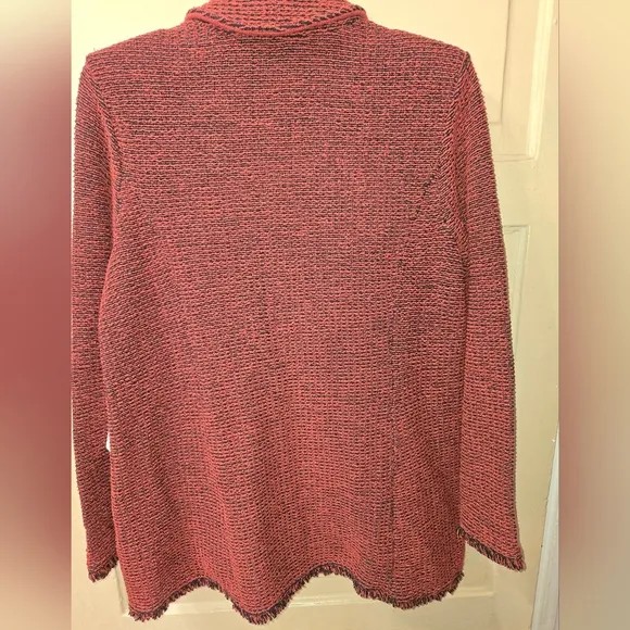 Chico's Paprika Tweed Blazer Cardigan Sweater NWT Size: 3 = XL