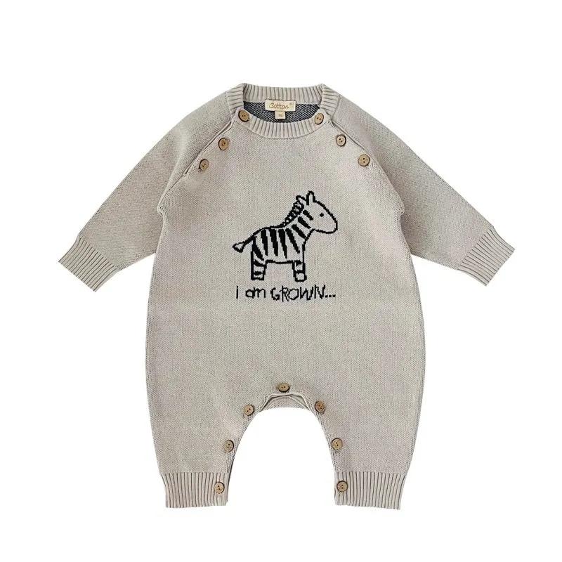 Chunky Cable Knit Sweater: Oversized Newborn Romper