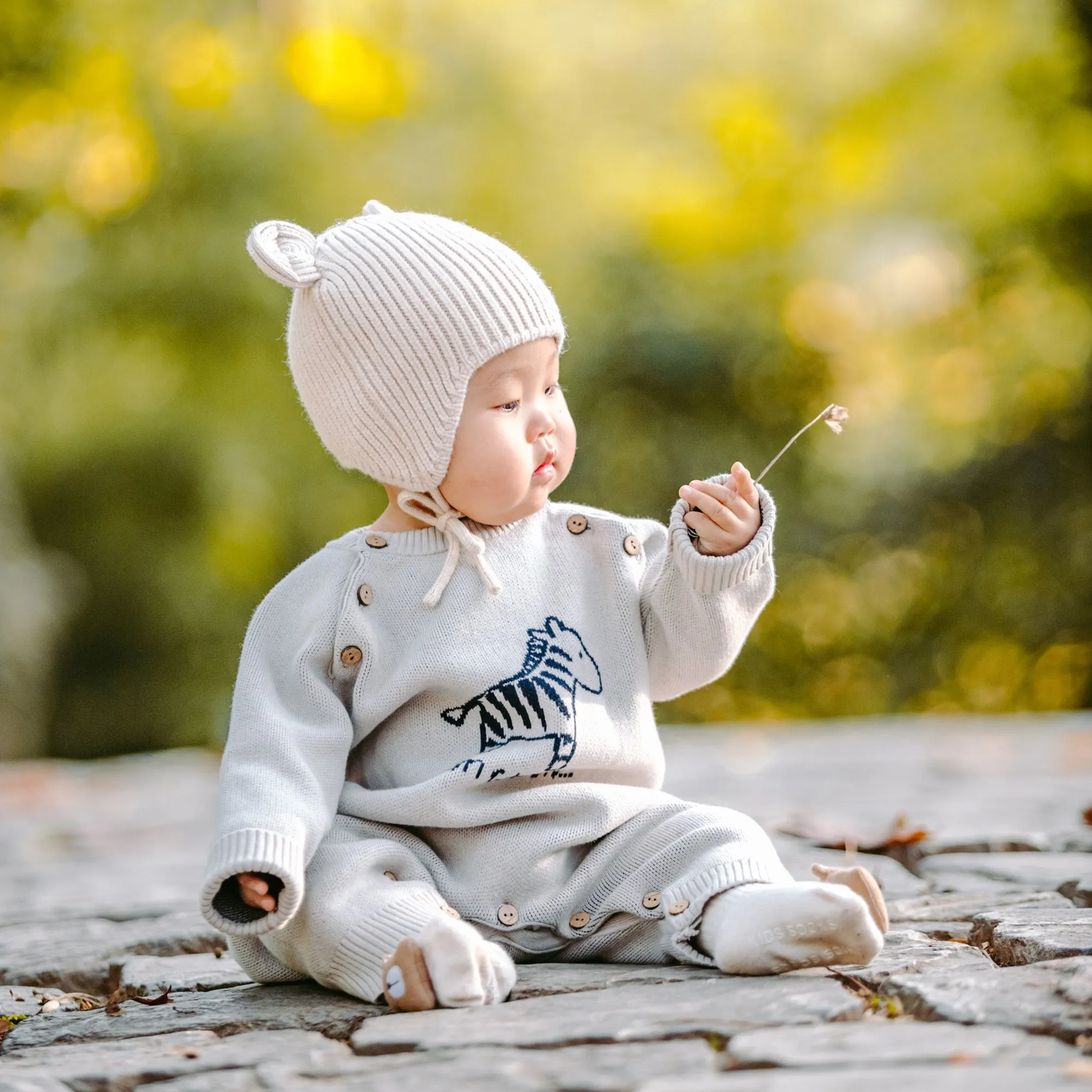 Chunky Cable Knit Sweater: Oversized Newborn Romper