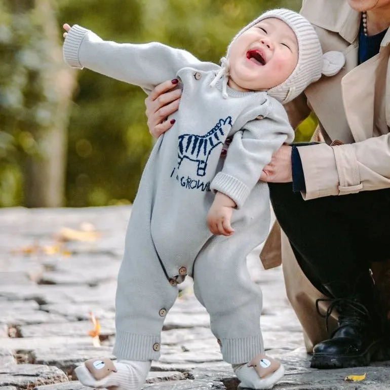 Chunky Cable Knit Sweater: Oversized Newborn Romper