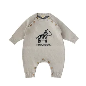 Chunky Cable Knit Sweater: Oversized Newborn Romper
