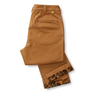 Classic Fit Brushed Back Gold School Chino