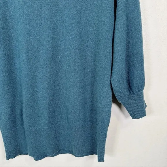 Club Monaco Womens Size Small Cashmere Blue Mockneck Sweater