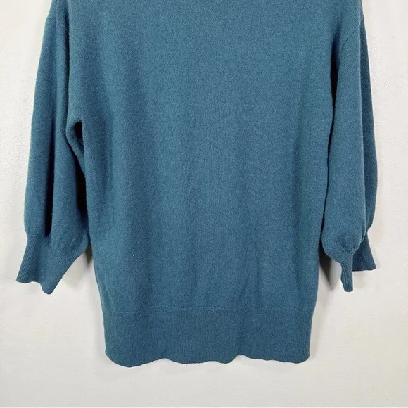 Club Monaco Womens Size Small Cashmere Blue Mockneck Sweater