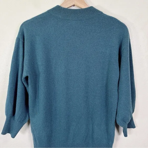 Club Monaco Womens Size Small Cashmere Blue Mockneck Sweater