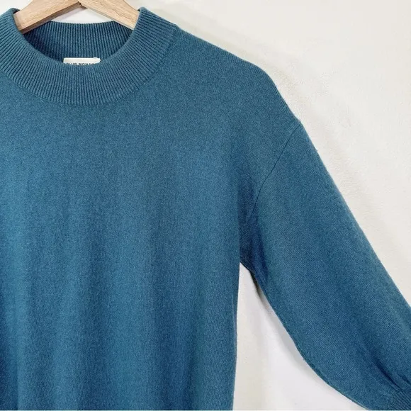 Club Monaco Womens Size Small Cashmere Blue Mockneck Sweater