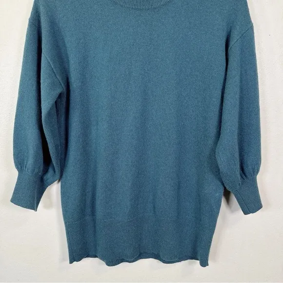 Club Monaco Womens Size Small Cashmere Blue Mockneck Sweater