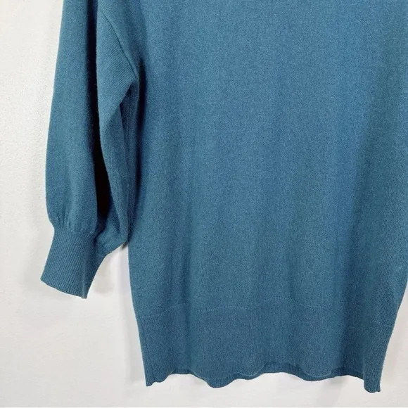 Club Monaco Womens Size Small Cashmere Blue Mockneck Sweater