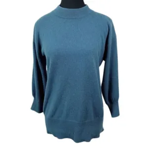 Club Monaco Womens Size Small Cashmere Blue Mockneck Sweater