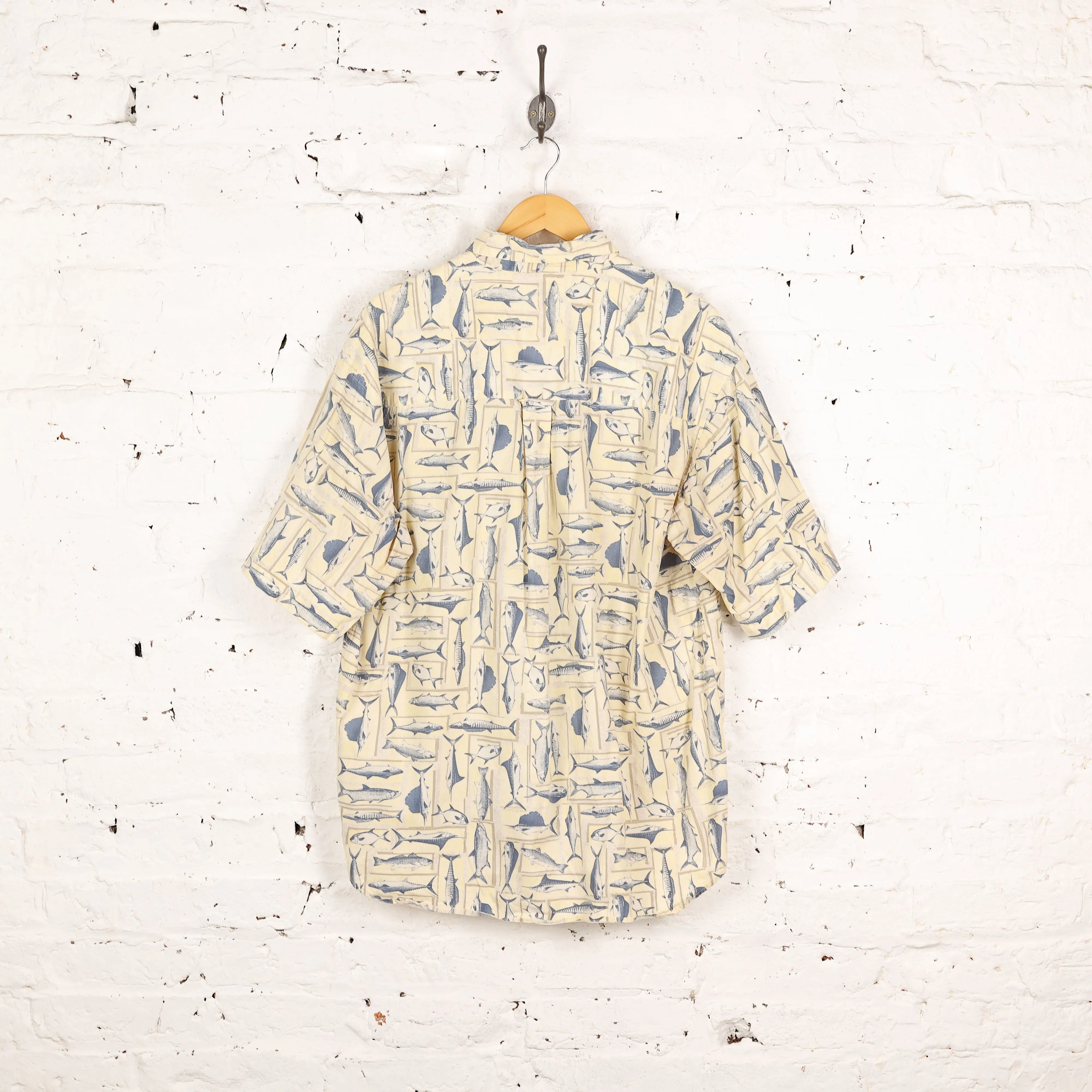 Columbia Fish pattern Shirt - Beige - L