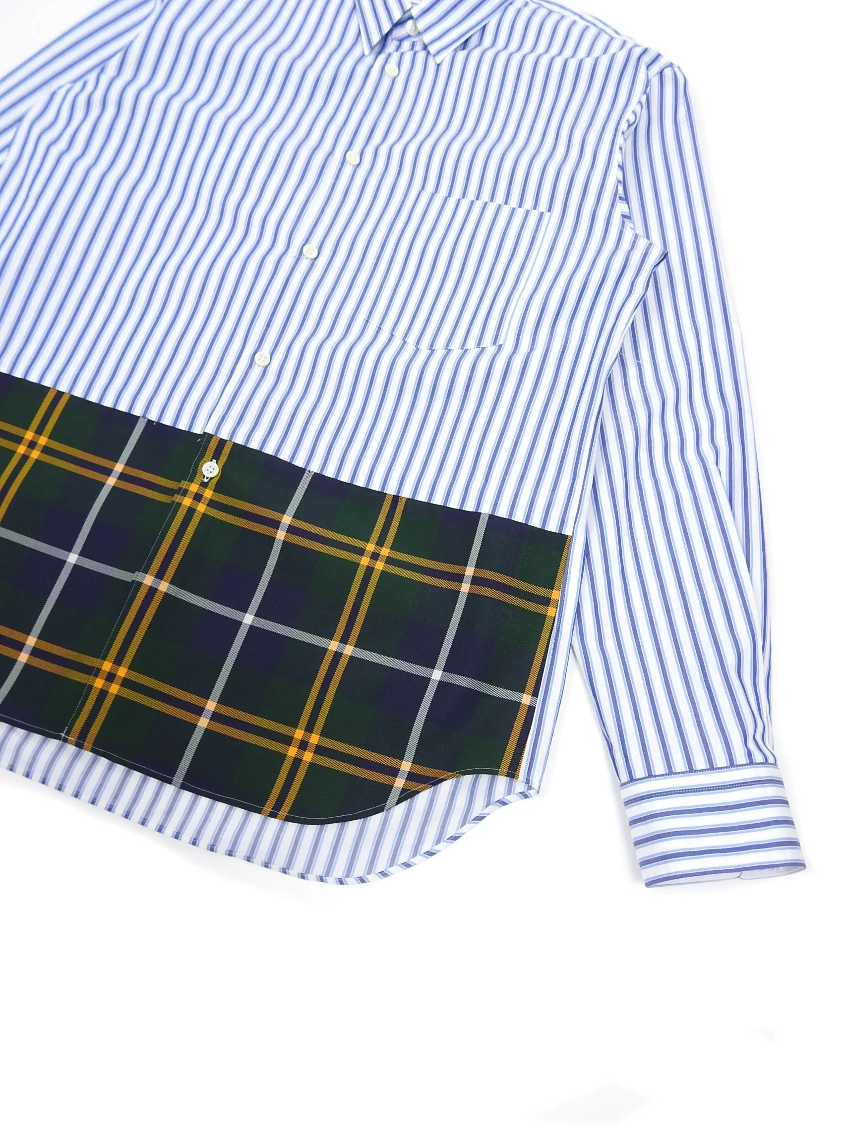 Comme Des Garcons AD2020 Stripe/Tartan Shirt Size Medium