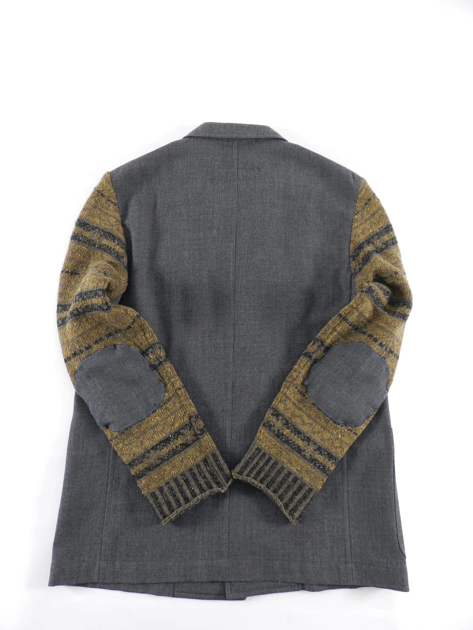Comme des Garcons Homme Plus Vintage 1996 Grey Knit Sleeve Blazer - L