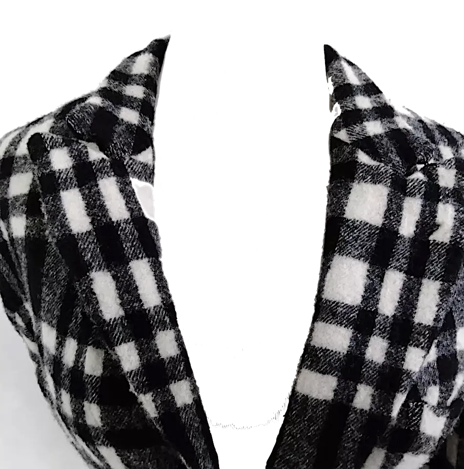 Comme des Garcons Japan. Black/White Wool Nylon Blazer Jacket